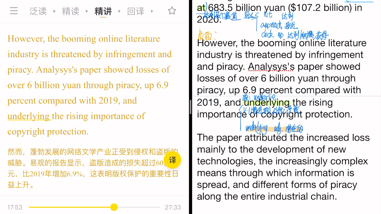 【学习打卡】中国日报学霸课堂 2022.03.17 盗版、侵权、知识产权……用英文怎么说?哔哩哔哩bilibili