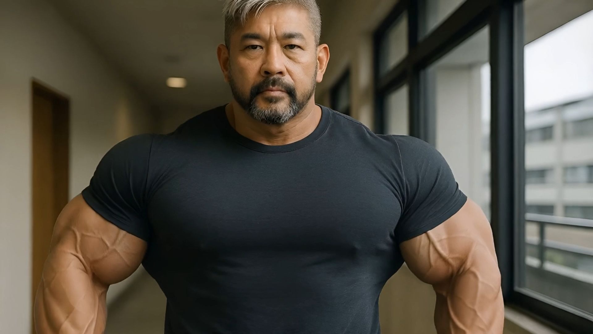 老头被神秘火花砸中,成了壮熊,肌肉变大把衣服给撑爆了