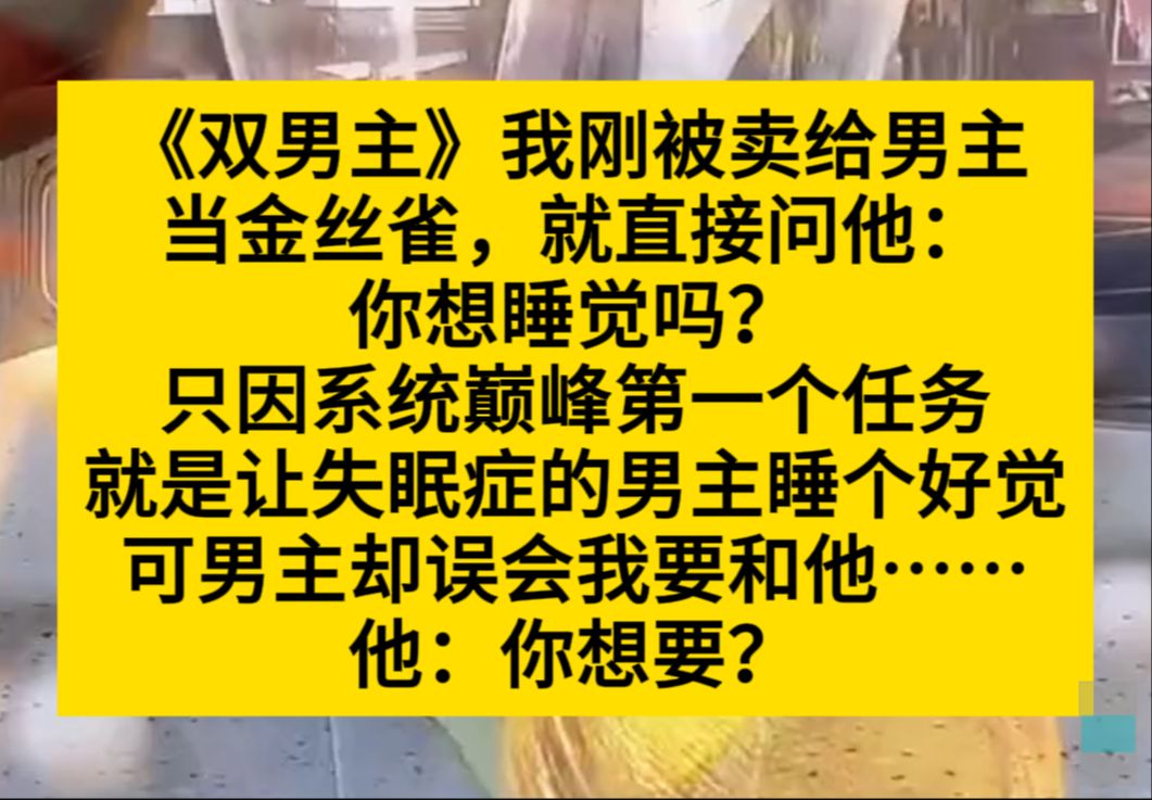 [图]双男主 我刚被卖给男主当金丝雀时，就直接问他想睡觉吗？以为我知道他有失眠症，但他误会了……小说推荐