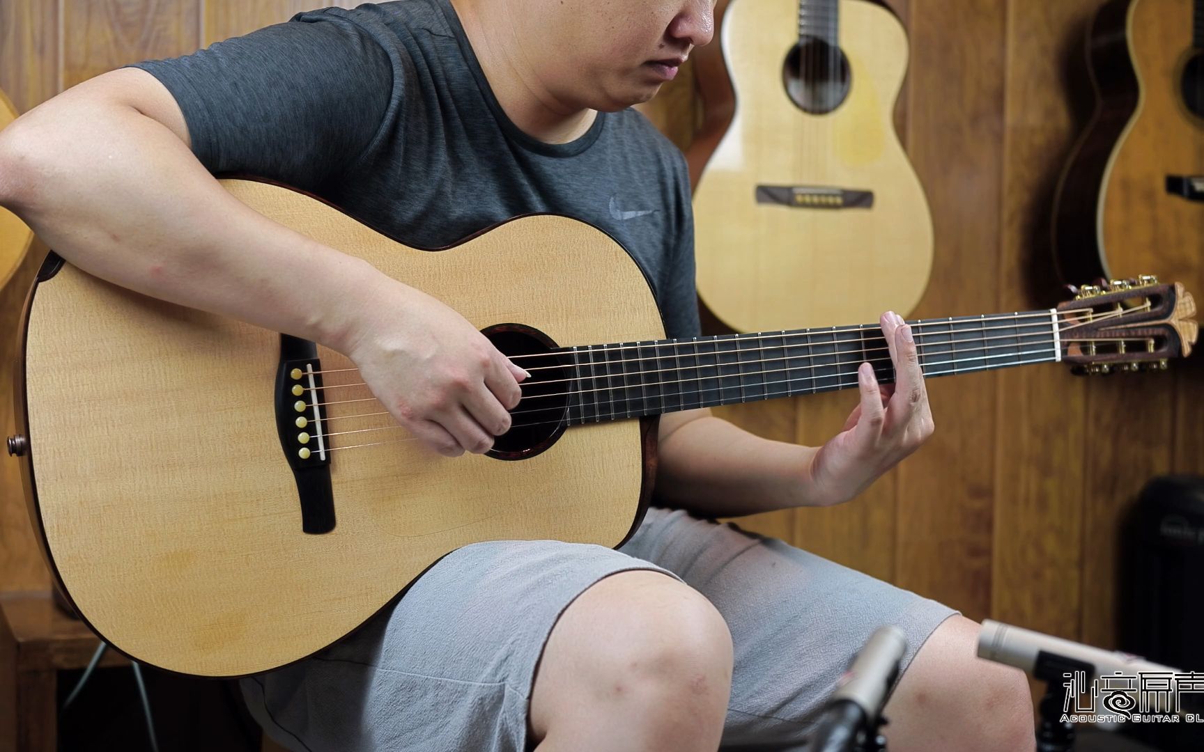 [图]谭俊松 Tan Guitar Classic 沁音原声合作款2023 陈年Sitka-古巴桃花芯 手工吉他评测试听