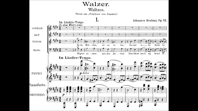 [图]【勃拉姆斯】情歌圆舞曲 Op. 52 and Op. 65 Johannes Brahms Liebeslieder Walzer