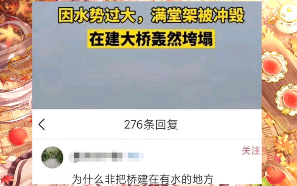 为啥要把桥建在水上啊???网络上的搞笑沙雕图#249哔哩哔哩bilibili