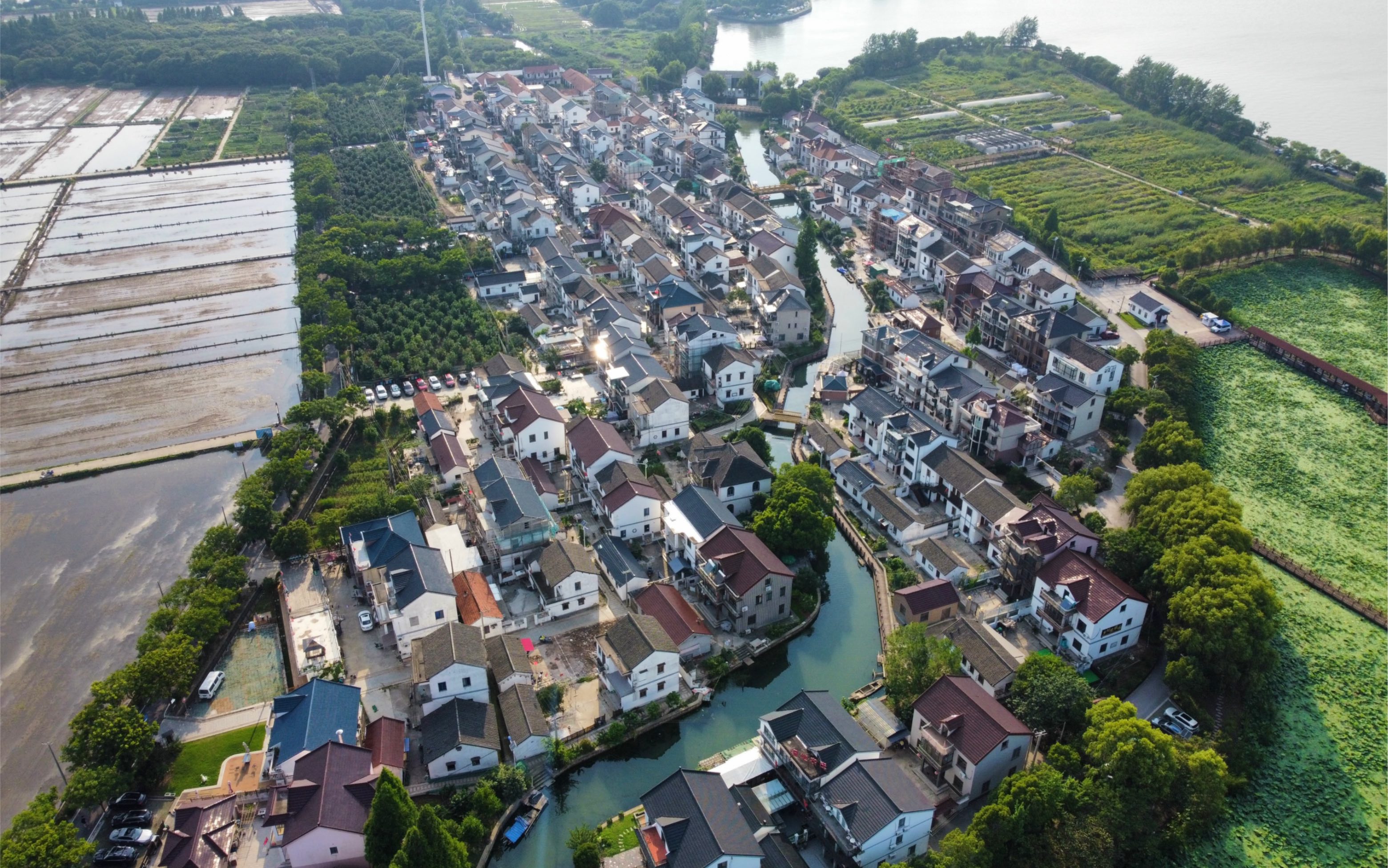 淀山湖半岛上的神仙小镇,青浦蔡浜村_哔哩哔哩_bilibili