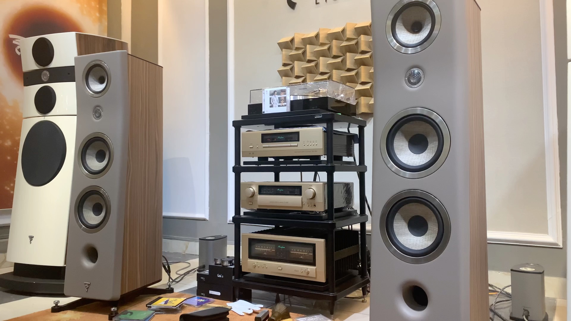 汕头六辉音响【6/10】法国focal劲浪 kanta n3 落地音箱,金嗓子 c