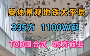 奥体地铁🚇TOD4.0景观大平层335方1100W起 围合式小区🌲一站奥体，两站钱江新城✨✨周围195万方💜商业配套吃住行