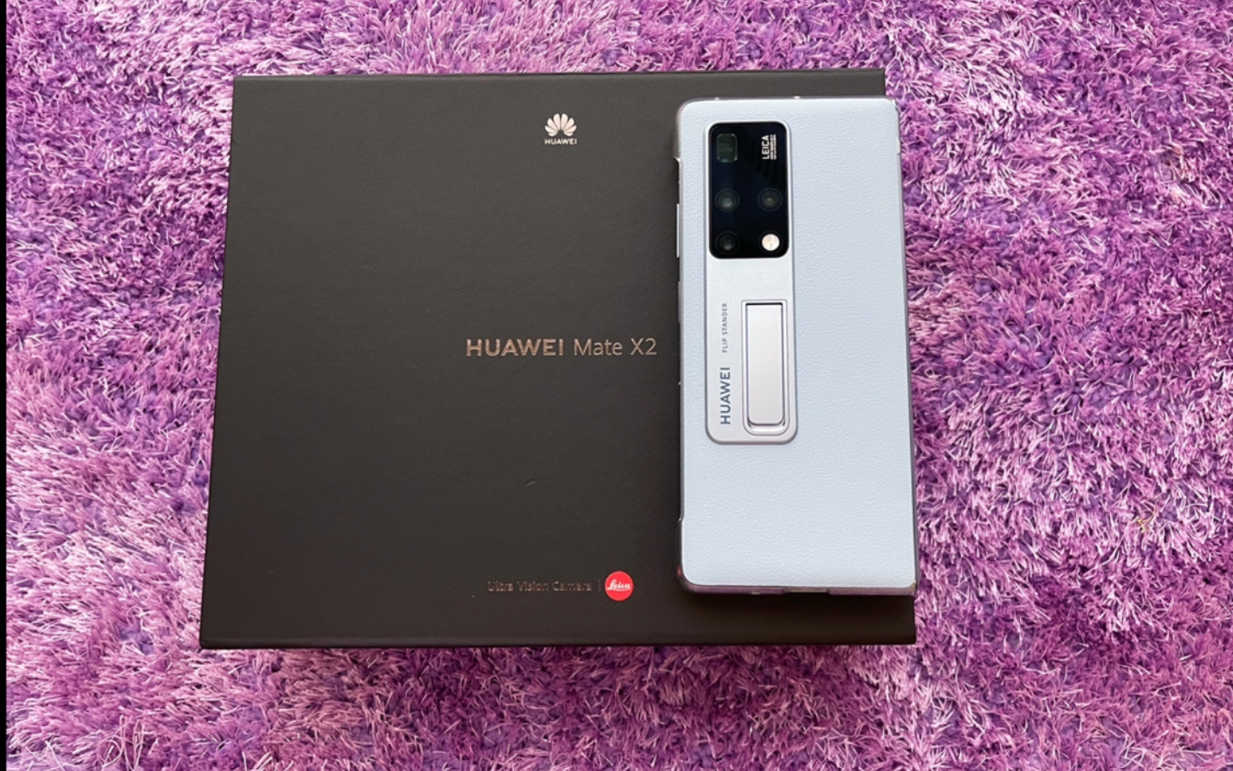 华为matex2折叠屏冰晶蓝手机开箱