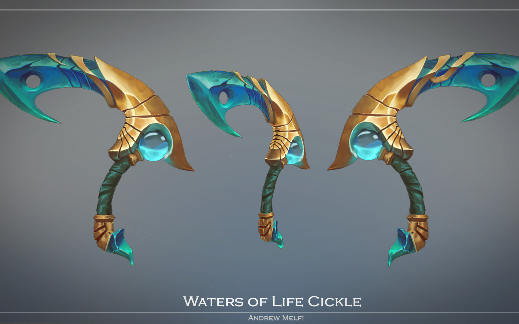 【次世代流程】简单好看"魔法手镰"武器模型制作