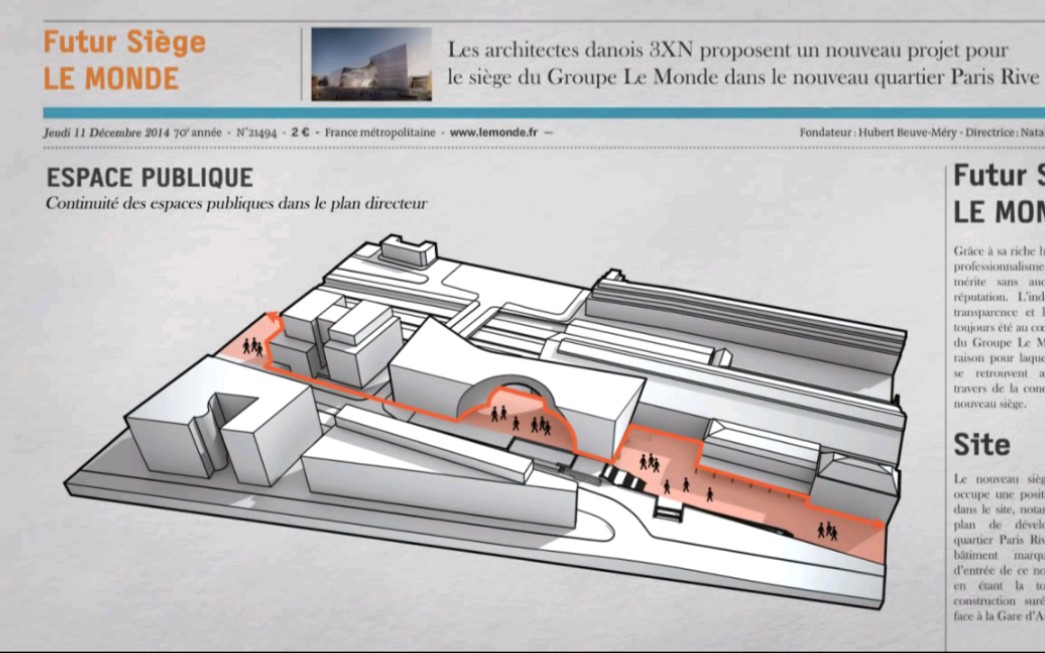 [图]#建筑# 3XN教你做竞赛--法国“法国世界报 ”总部大楼的竞赛方案动画