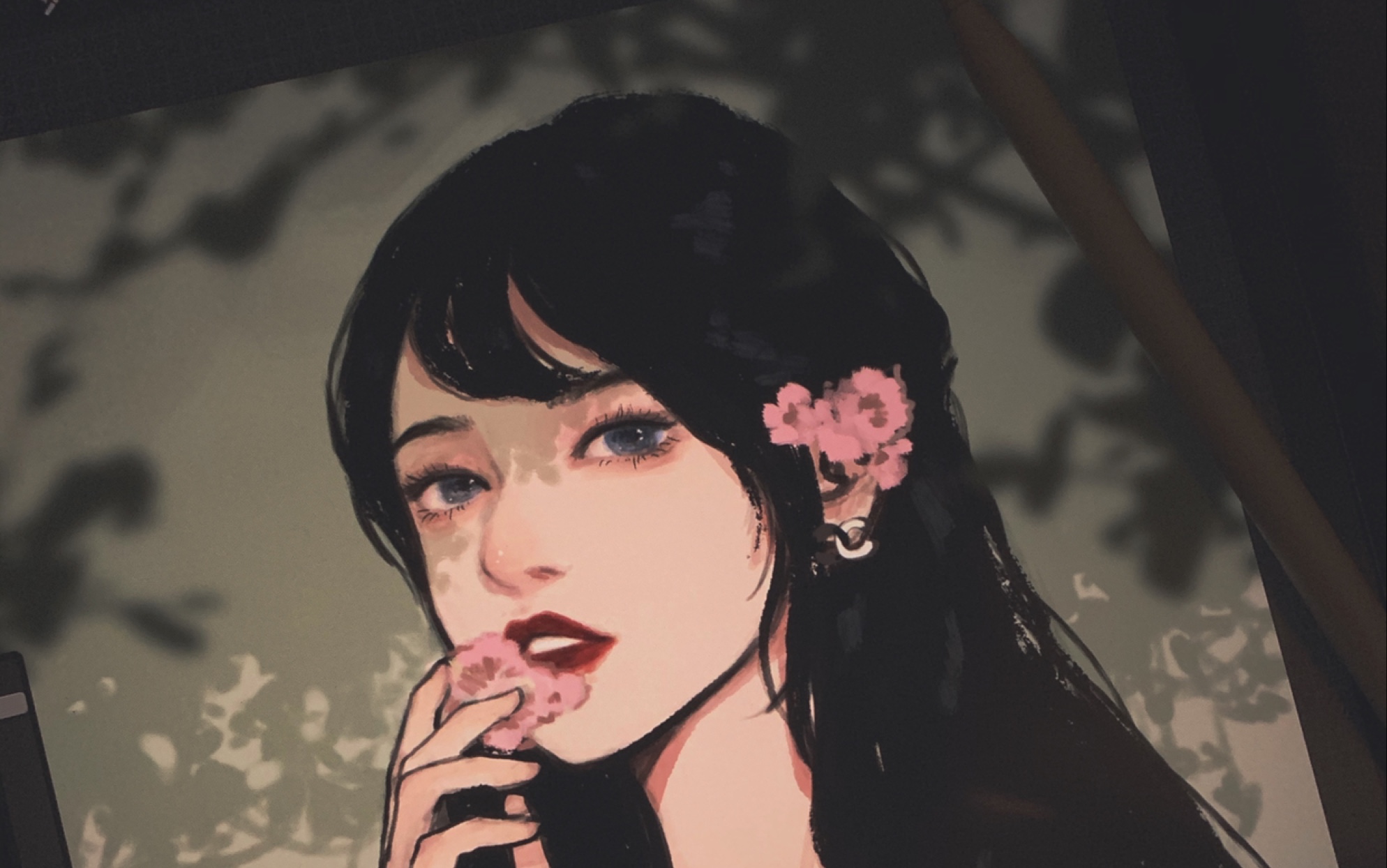 阿莘procreate用ipad画一个漂亮妹妹我的新笔尖又磨秃啦