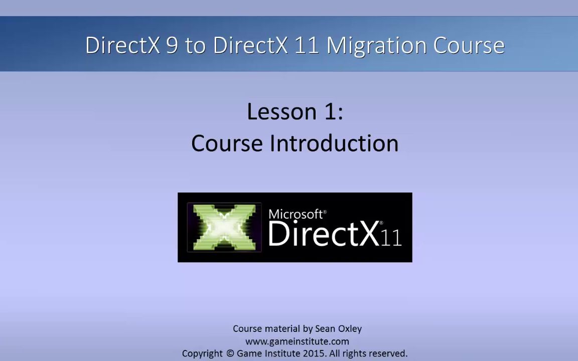 DirectX 11 图形编程教程 Game Institute  DirectX 11 Graphics Programming哔哩哔哩bilibili