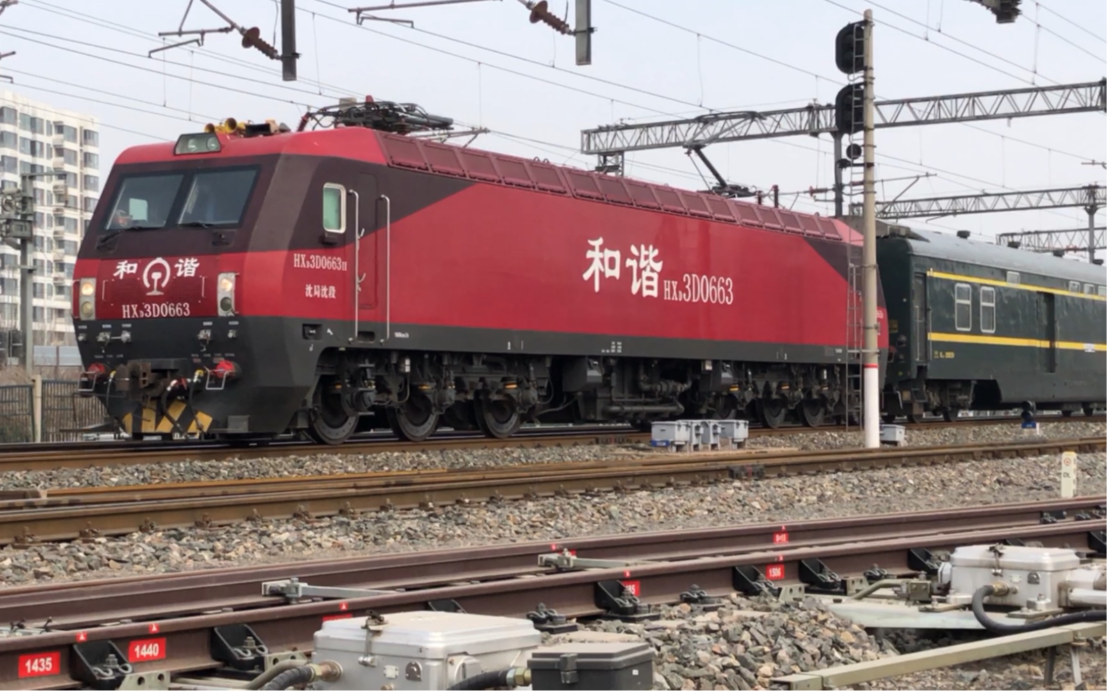 hxd3d-0663,沈局沈段,牽引z12次(瀋陽北-廣州東)列車由津山線上行駛過