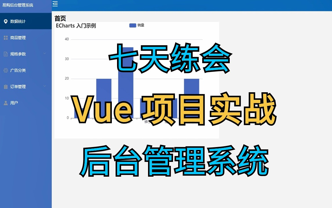 【vue实战】后台管理系统 包含商品、用户、订单(附源码文档)增删改查,手把手教学轻松学会!毕设面试必备经验!哔哩哔哩bilibili