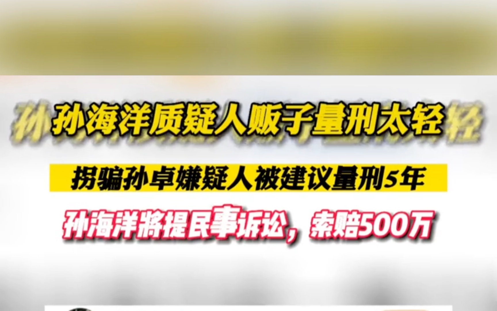 电影《亲爱的》原型之一孙海洋在网上晒出一份检方的量刑建议书哔哩哔哩bilibili