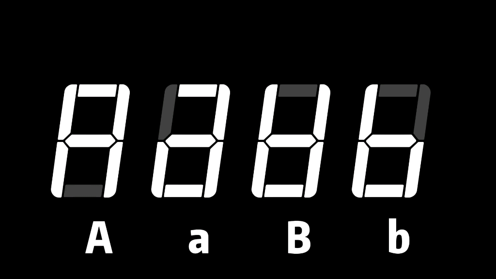 用7段数码管显示大小写拉丁字母、阿拉伯数字、部分符号哔哩哔哩bilibili