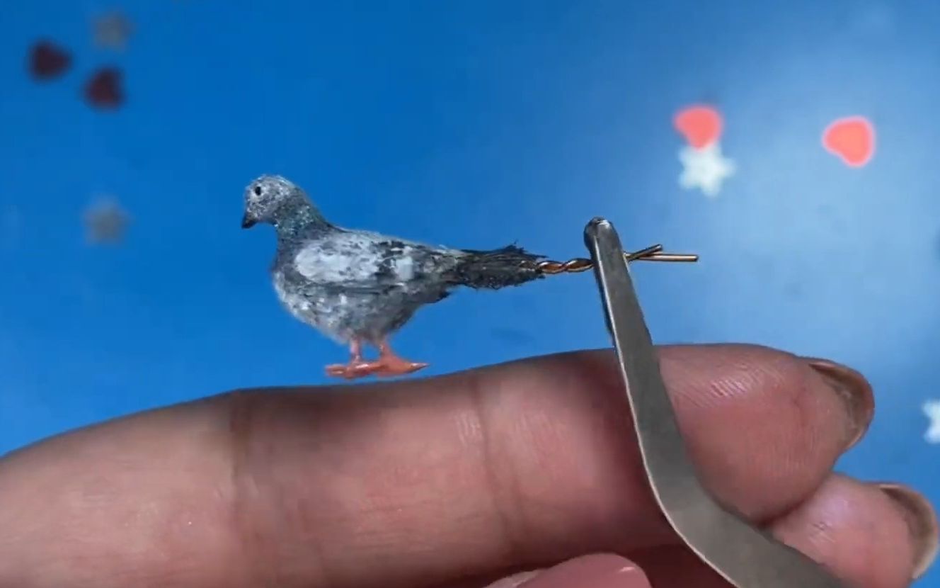 【rina vellichor】鸽子迷你粘土制作教程miniature pigeon bird with