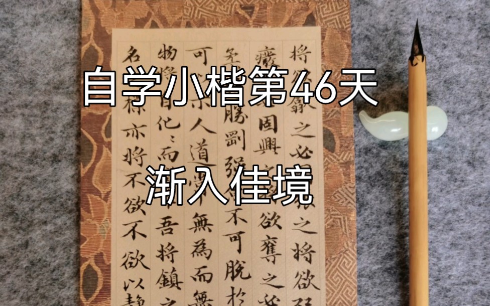 [图]临赵孟頫道德经第三十六和三十七章 多亏了小时候练字的那七八年 才能让我这么短时间找到感觉 小时候写大字 长大后学小字吧