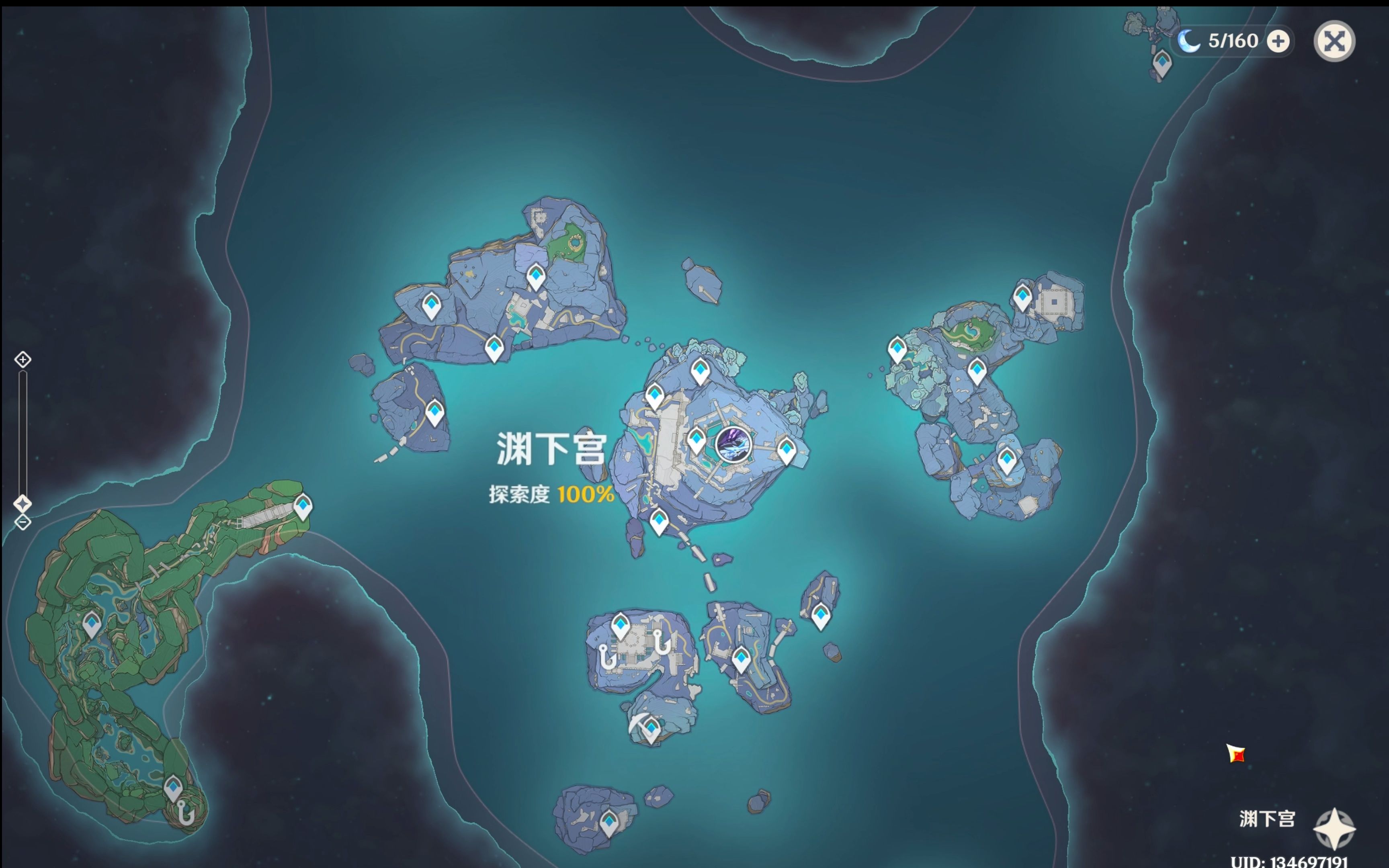 原神地图100%探索度