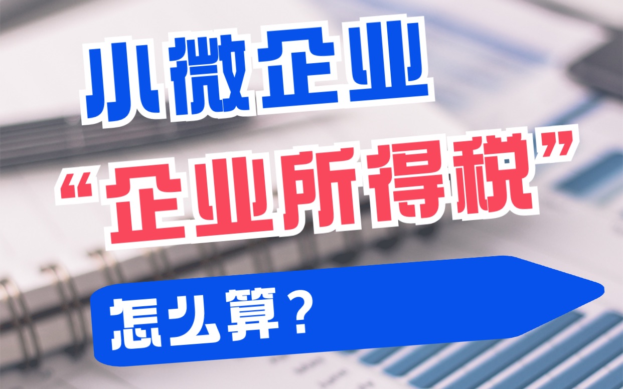 第四期|小微企业企业所得税怎么算?哔哩哔哩bilibili