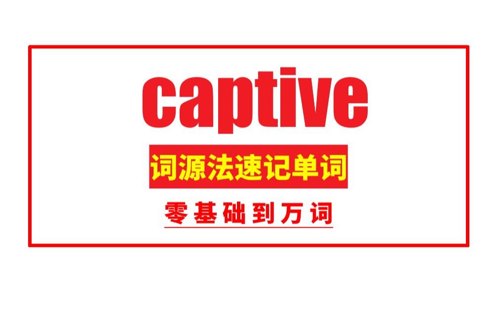 秒记单词:captive哔哩哔哩bilibili