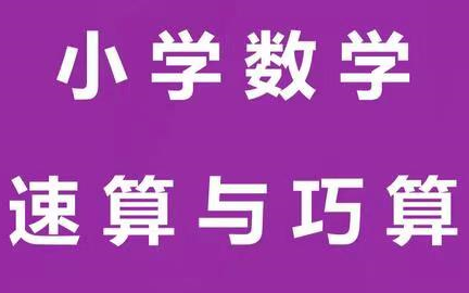 20集全【速算和巧算】小学数学必看巧算技巧 提升数学效率哔哩哔哩bilibili