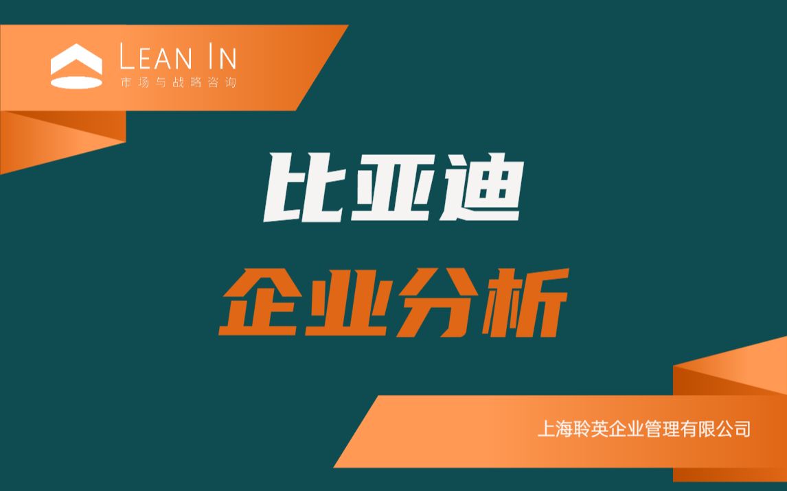 企业分析之“比亚迪”哔哩哔哩bilibili