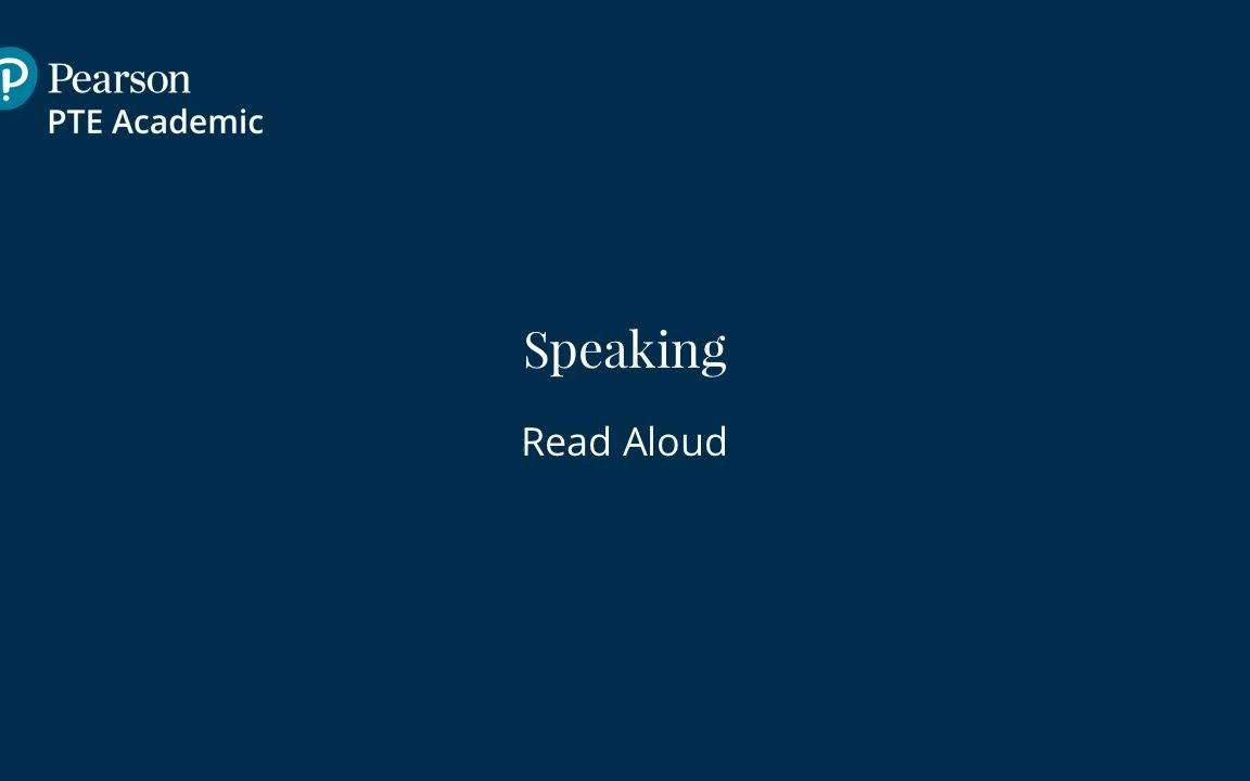 PTE Academic  Speaking Read Aloud哔哩哔哩bilibili