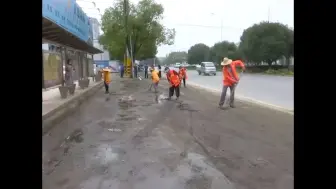 Скачать видео: 城市“美容师” 你们辛苦了！