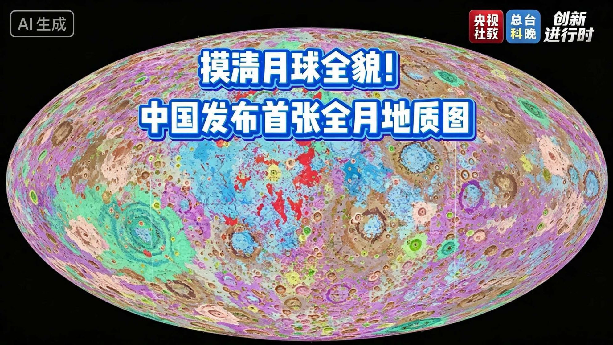 摸清月球全貌！中国发布首张全月地质图