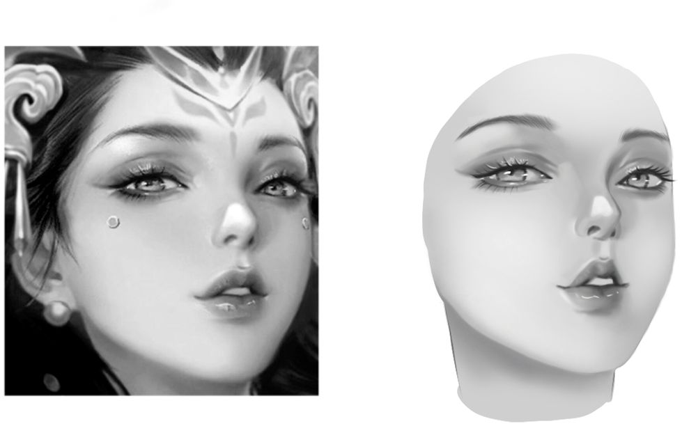 练习 临摹5个cg脸部