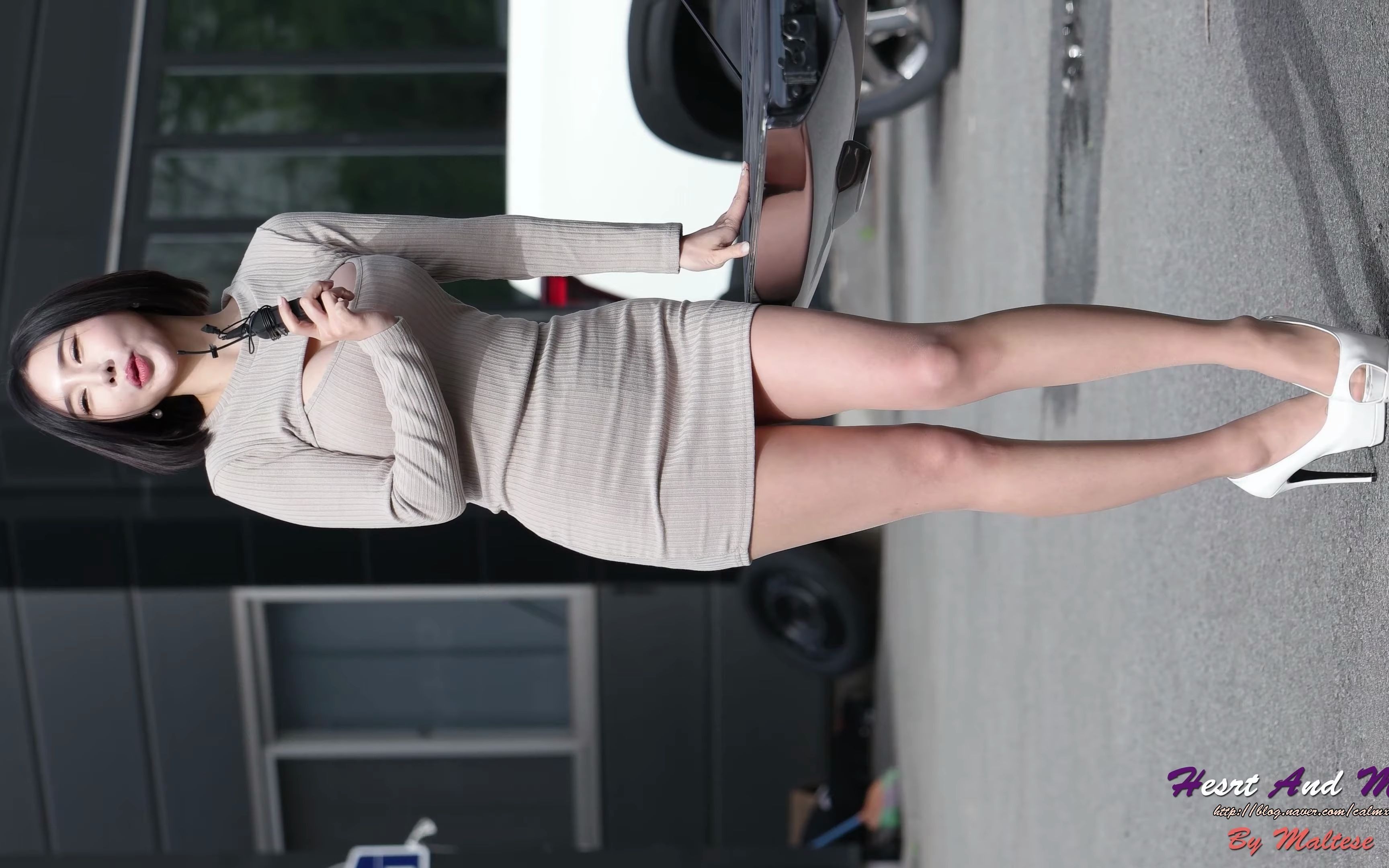 4k 赛车模特宋珠雅srfutur原音拍摄现场_哔哩哔哩_bilibili