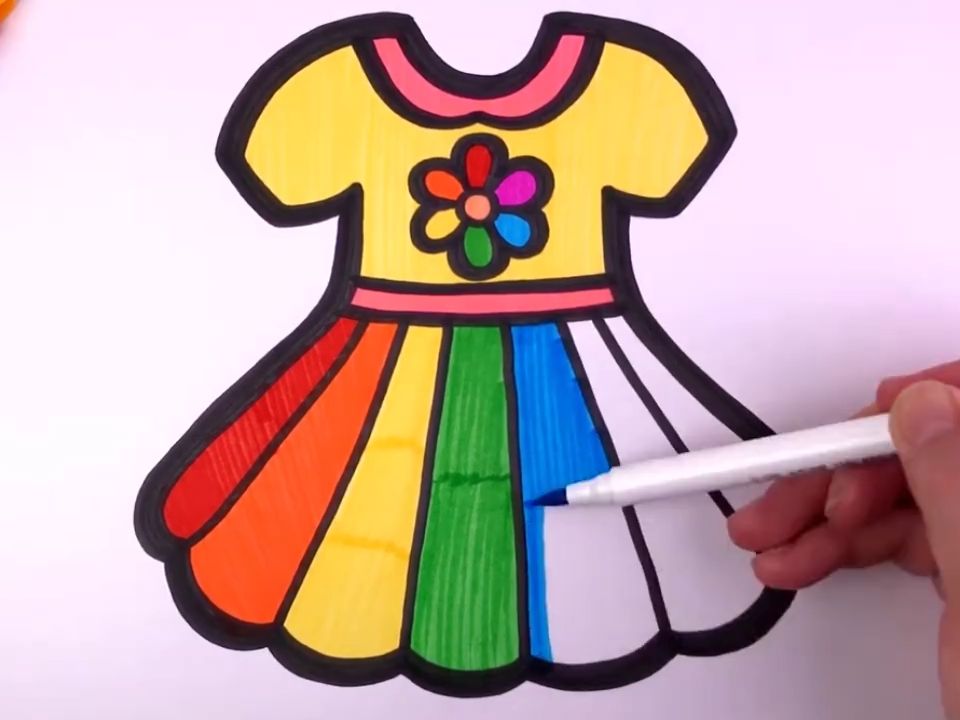 儿童简笔画教孩子画裙子