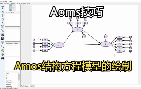 《Amos技巧》Amos结构方程模型的绘制,你学会了吗?哔哩哔哩bilibili