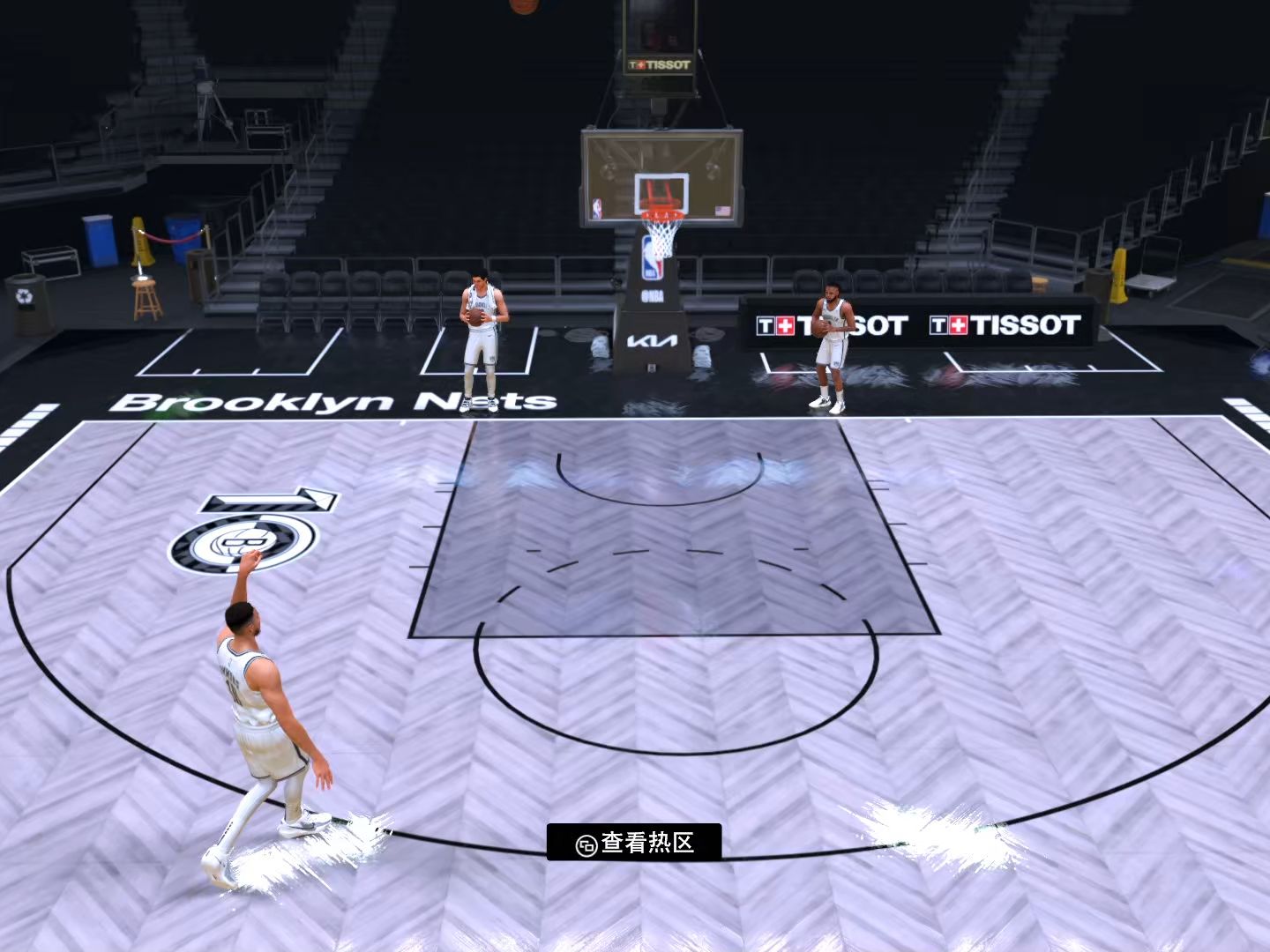 nba2k23 西蒙斯沉浸式三分练习,挑战绿十个三分