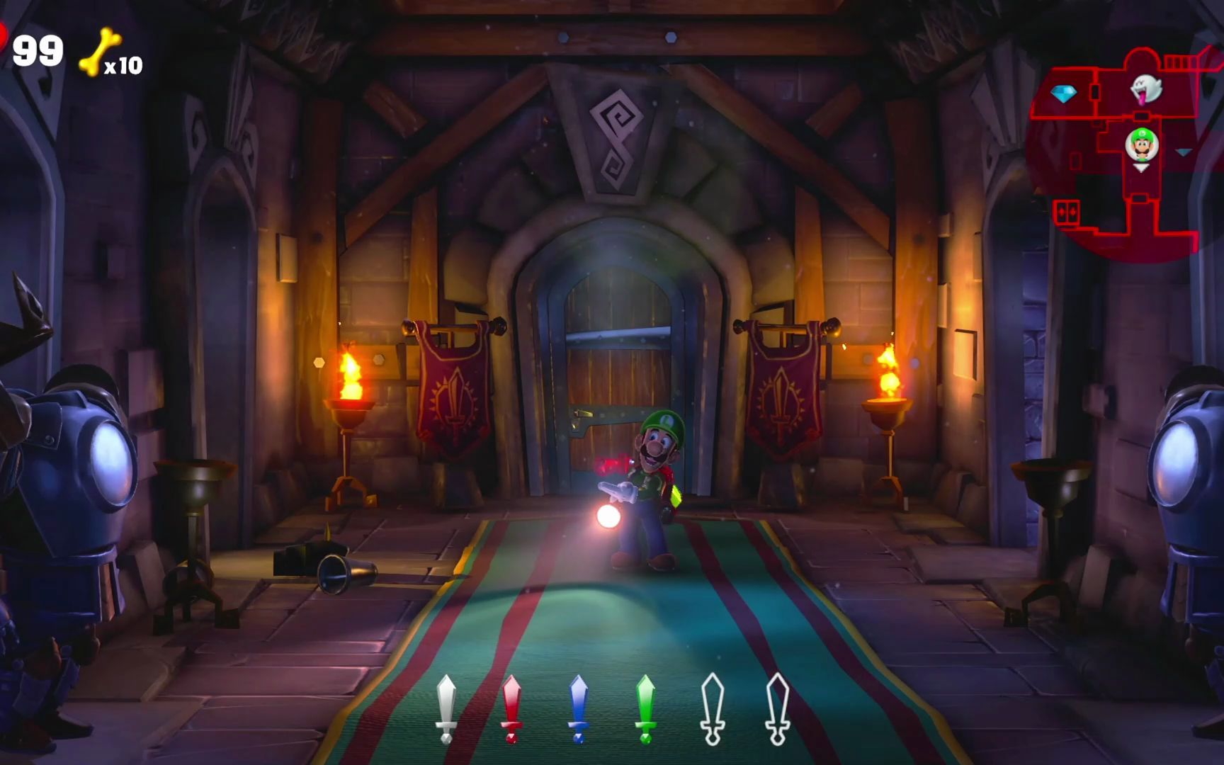 经典游戏路易吉鬼屋3收集补完6楼