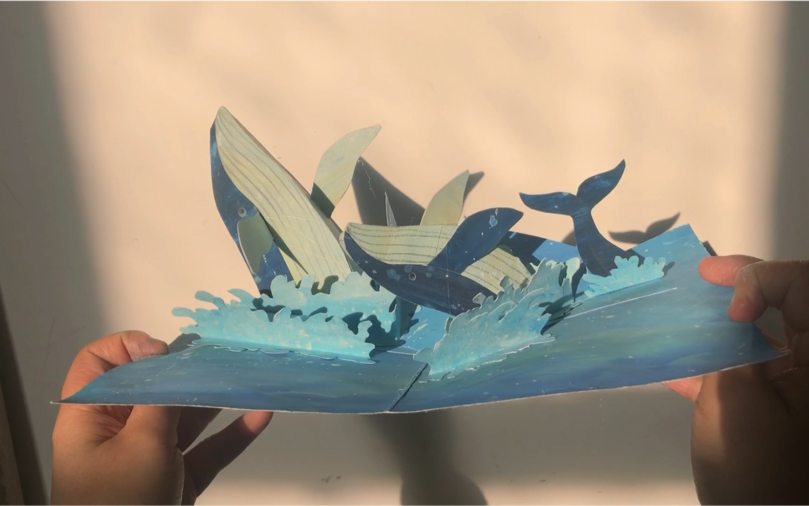 【立体书】海洋系列3之鲸鱼戏水加详细教程_哔哩哔哩_bilibili