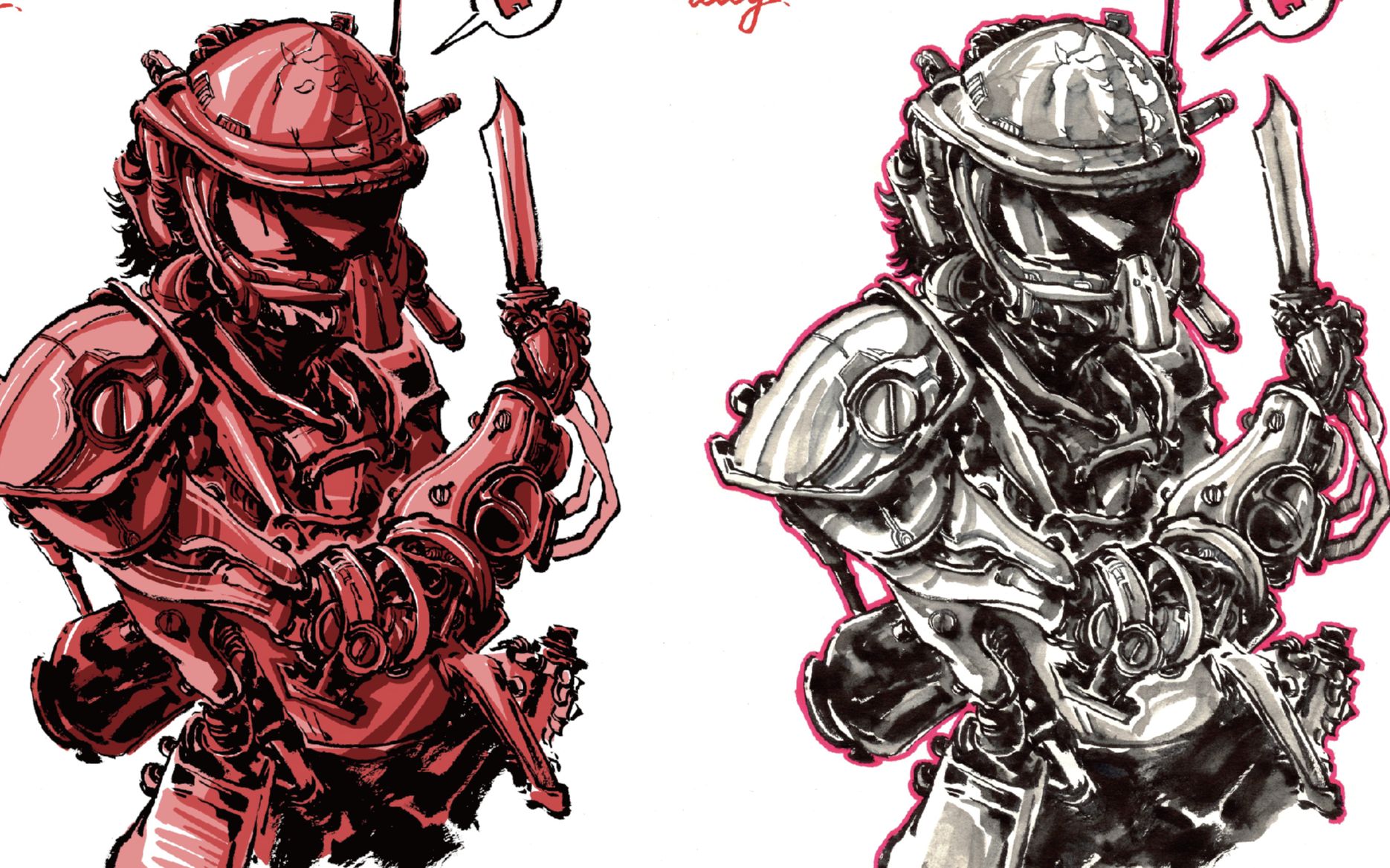 活动  水墨也可以很90——水墨科幻绘画过程