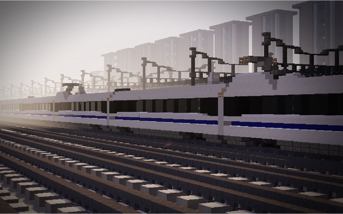 中国铁路crh380a(part2) 我的世界建筑教学 火车展示