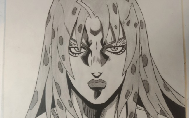 纯手绘《jojo的奇妙冒险》黄金之风"迪亚波罗"