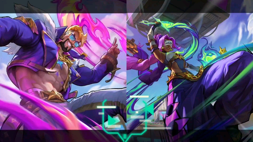 手游斗魂觉醒德莱文与尼菈预览,这个水弥拉的特效还可以