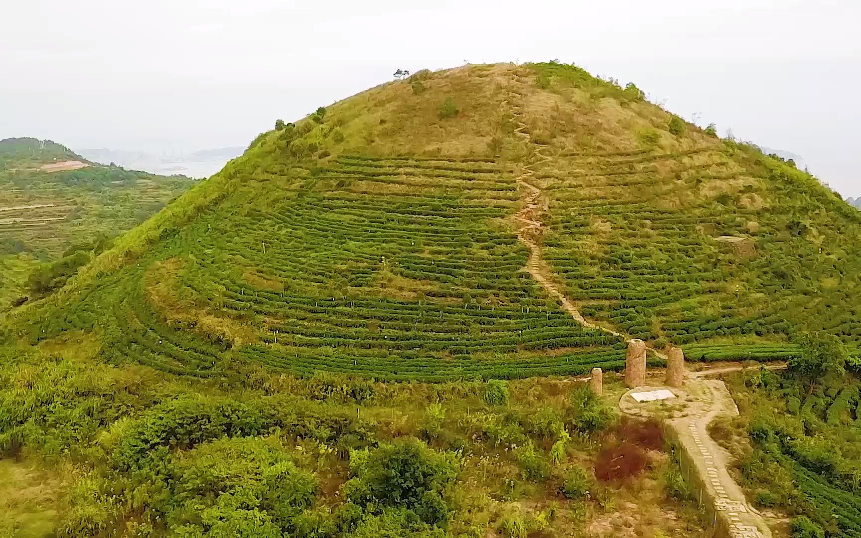 放飞自我:周末打卡地,玉环市火山口遗址航拍摄影赏析