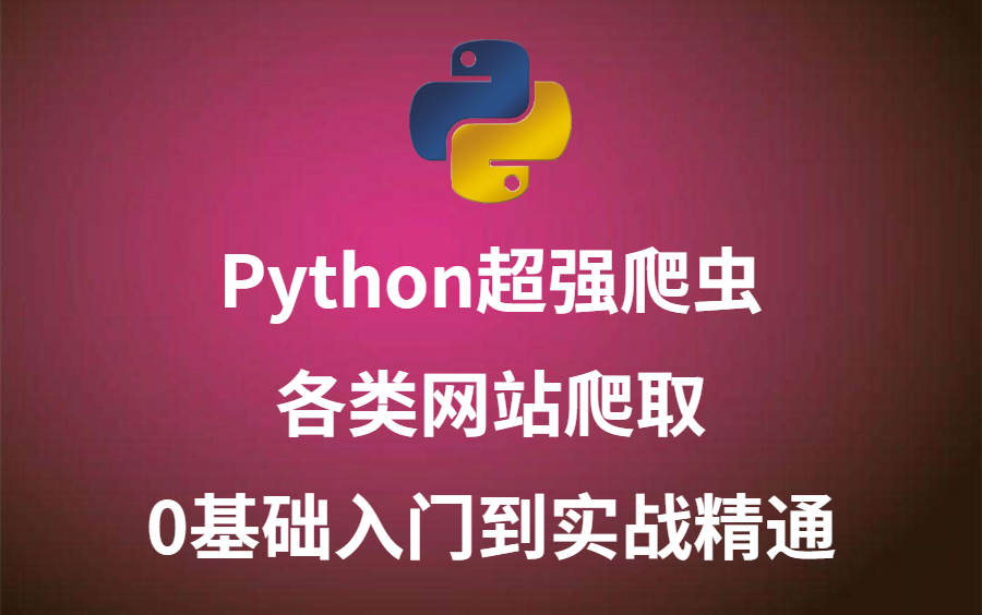 Python超强爬虫,各类网站爬取,0基础入门到实战精通,学完做兼职!哔哩哔哩bilibili