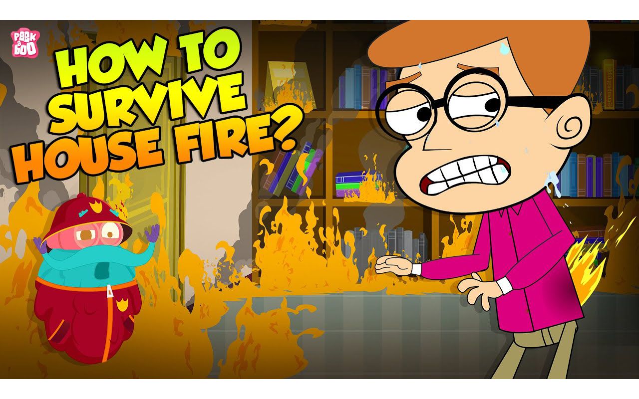 [图]How To Survive A House Fire ？ ｜ Fire Safety Education for Kids