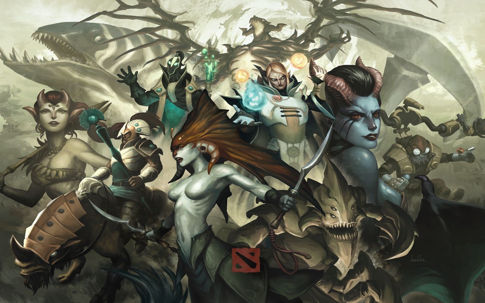 刀塔霸业-圣剑美杜莎4血翻盘