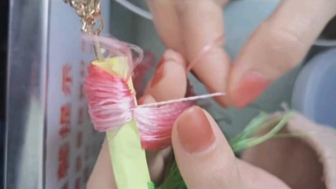 活动作品非遗绒花保姆教程一劈丝