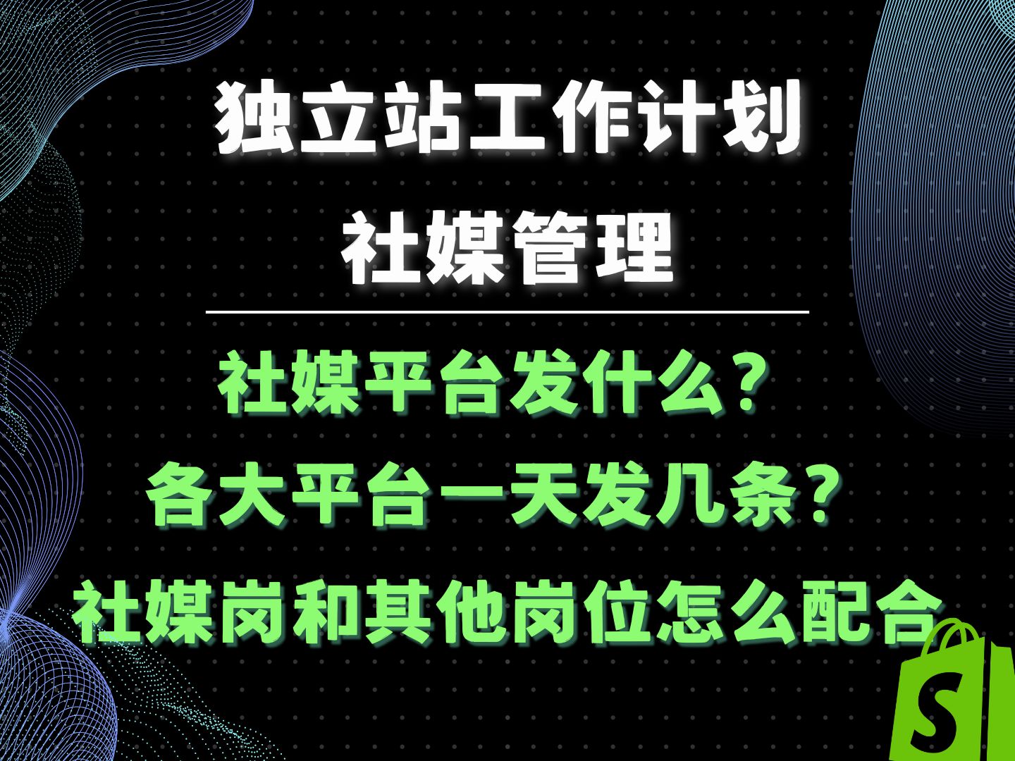 独立站工作计划全流程 社媒运营怎么做?社媒岗怎么和其他岗位配合?数据看什么?哔哩哔哩bilibili