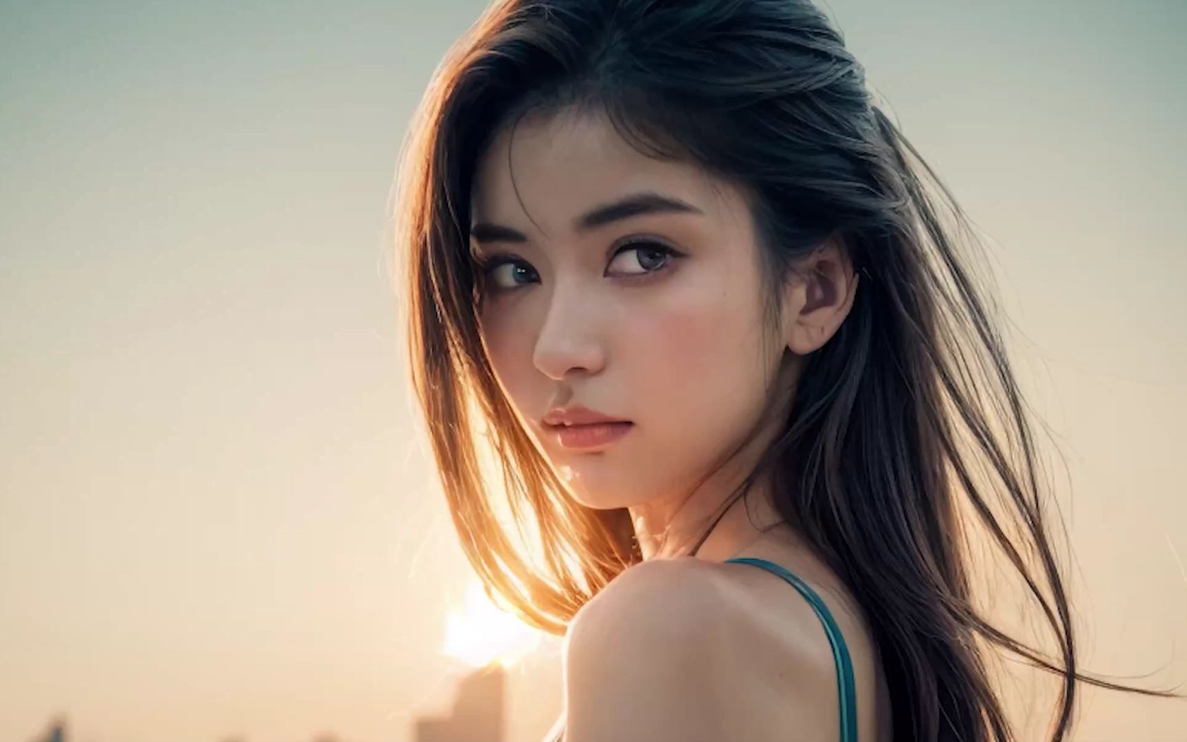 【4k ai人像】海滨城市的一个下午-写真集