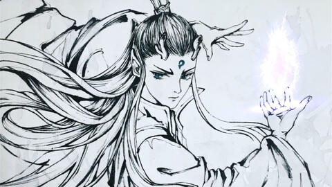 画一个5毛钱特效的敖丙小哥哥