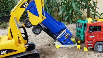 挖掘机玩具 儿童玩具 少儿玩具 挖掘机 儿童 消防车大卡车运输机 挖机工作 工程车机械 推土机 最新挖掘机视频