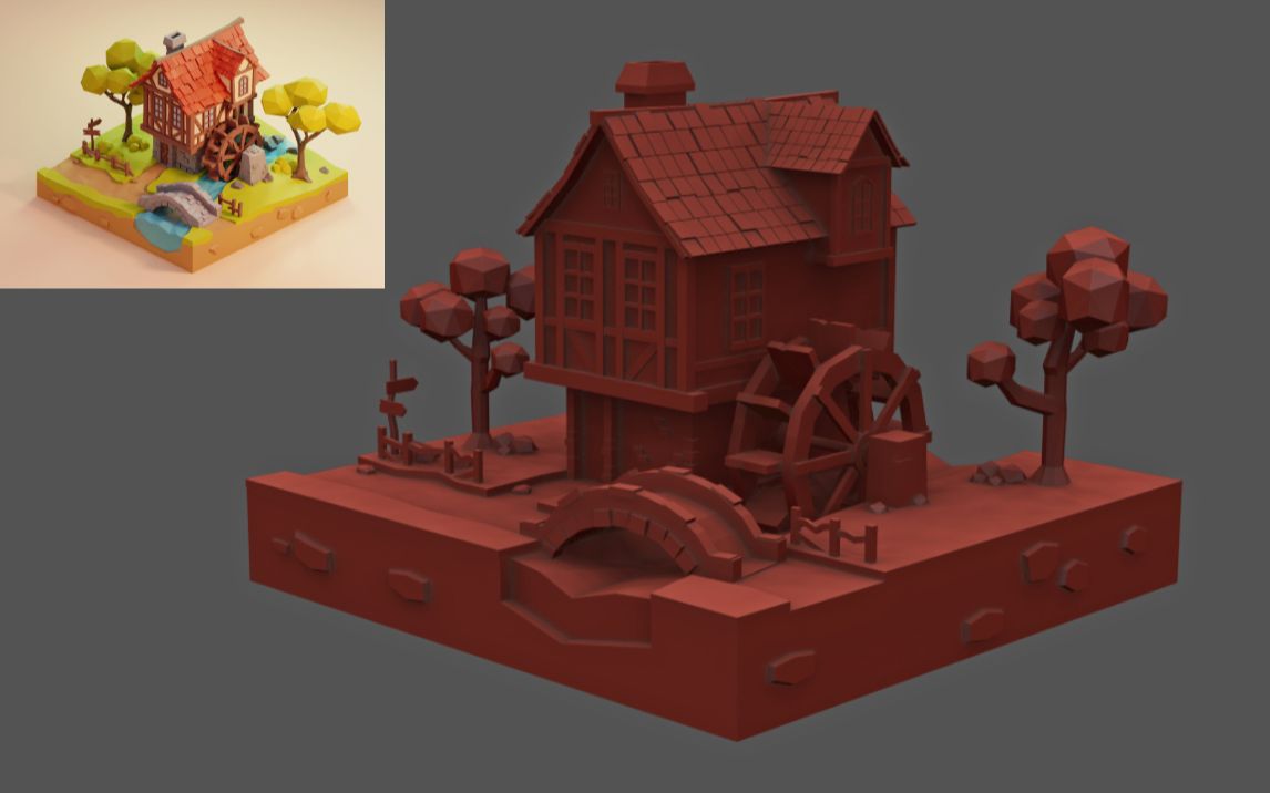 【3dmax场景建模】零基础简单小房子制作,3d场景建模教程