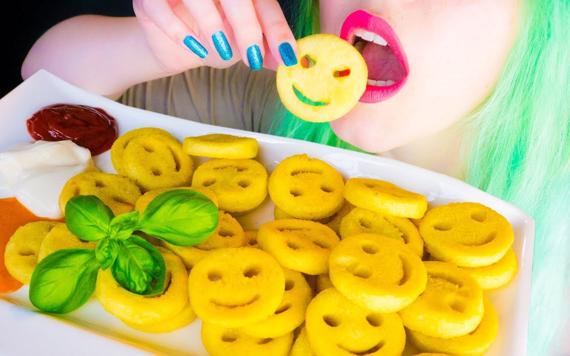 [asmr//no talking] 香脆可口的笑脸薯片 | mystic saurus